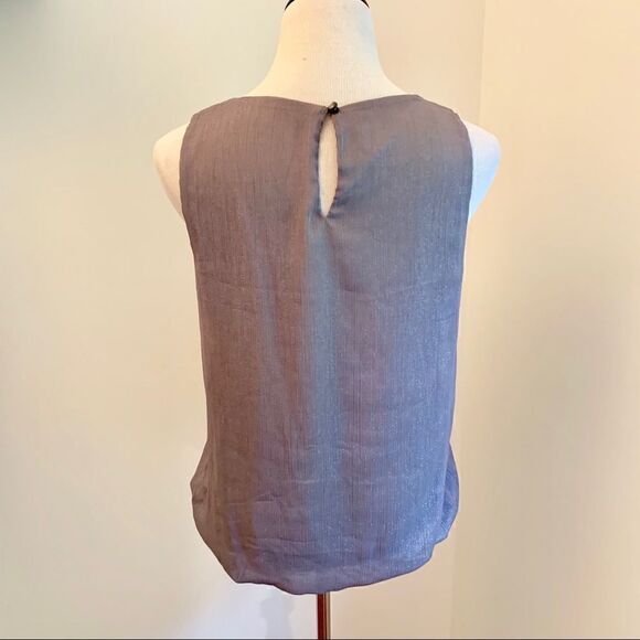 NEW! IZ Byer Gray Embellished Sleeveless Top Sz L - Picture 4 of 8